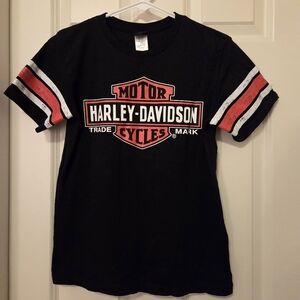 EUC Harley-Davidson Motorcycles Trademark T Shirt Womens S Kids 12/14